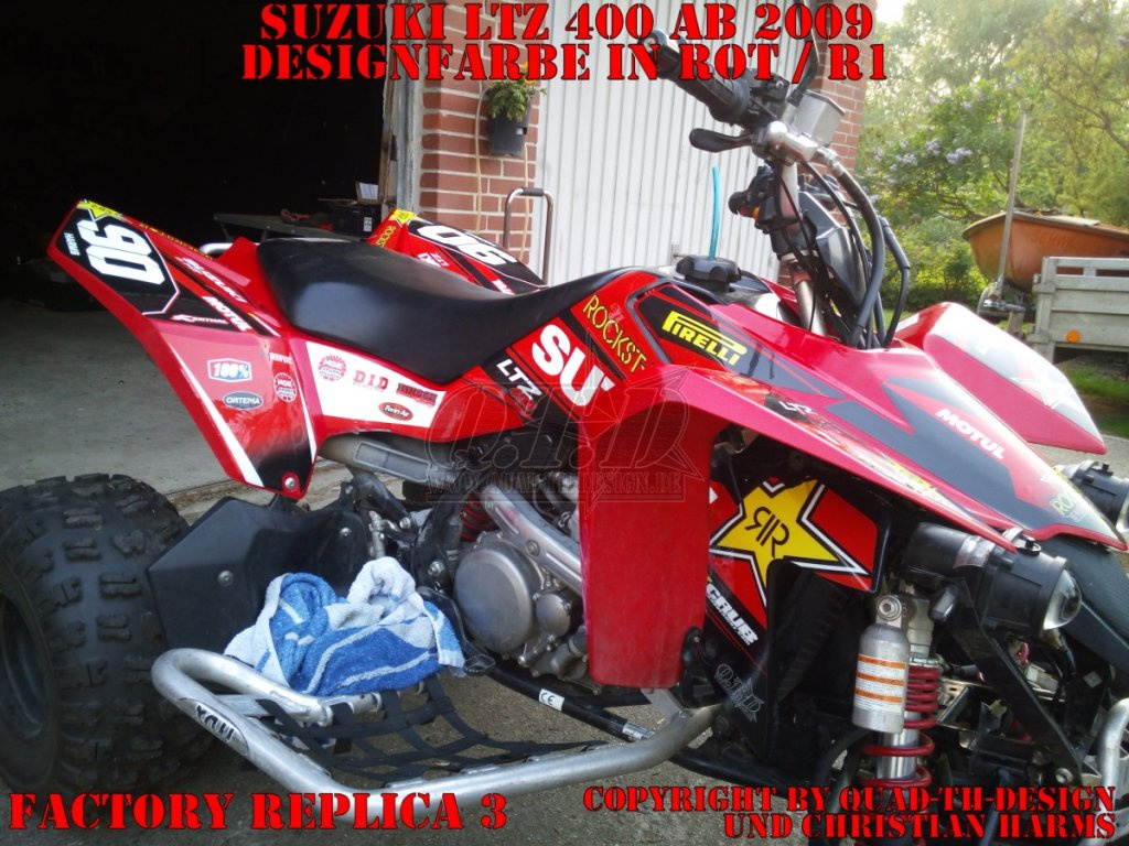 Factory Replica 3 Rot für Suzuki LTZ 400 ab 2009+
